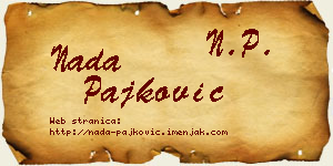 Nada Pajković vizit kartica